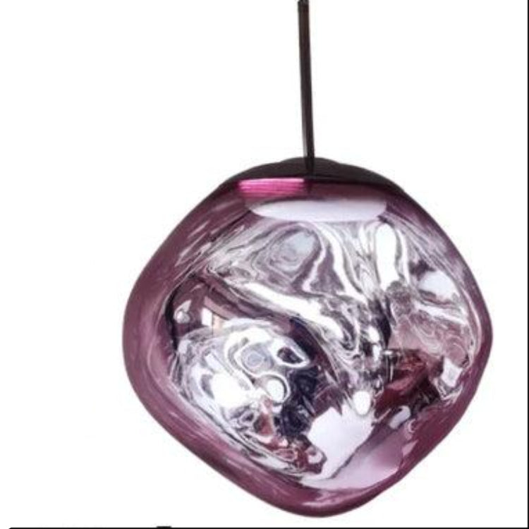 Elegant Glas Lampe - Minimalistisk Hanglamp til Moderne Indretning Pendellampe Tech Butik Rosa 18 cm x 18 cm