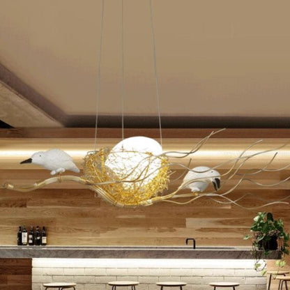 Elegant Gold Loftlampe med LED Lys Loftslampe Tech Butik B - 70cm x 40cm x 20cm 51-60W Guld