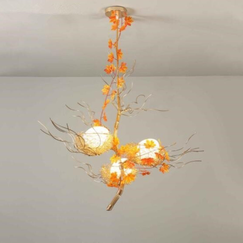 Elegant Gold Loftlampe med LED Lys Loftslampe Tech Butik M - 70cm x 85cm 51-60W Guld