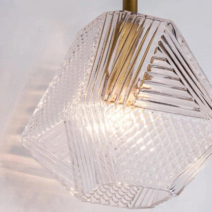 Elegant Hængende Riflet Glas Væglampe Pendel Væglamper Tech Butik