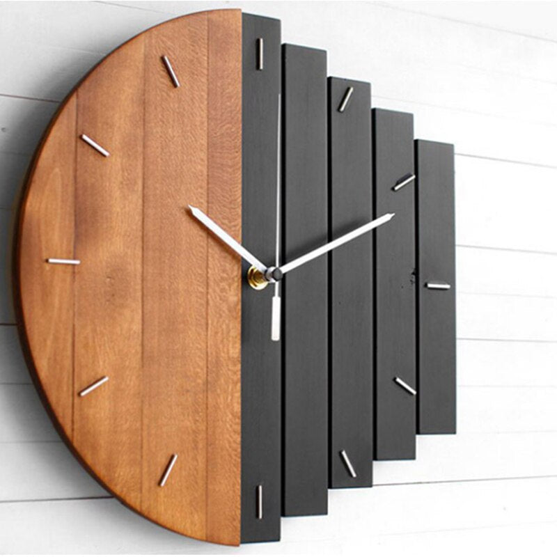 Elegant Houten Vægklokke Med Minimalistisk Design Til Hjem Og Kontor Ure Tech Butik