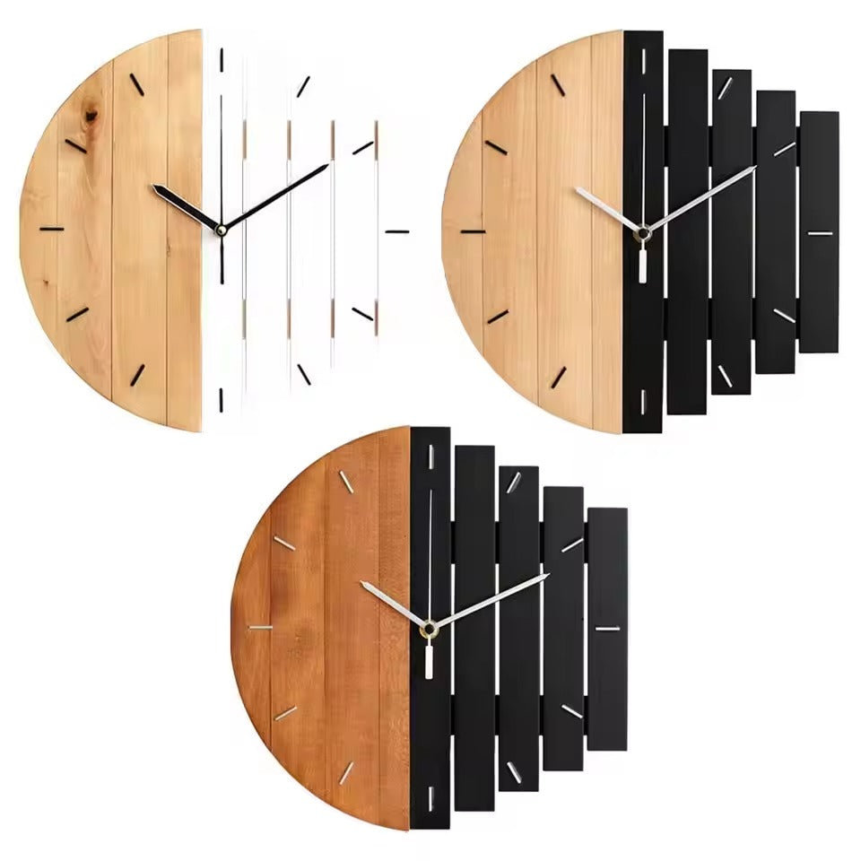Elegant Houten Vægklokke Med Minimalistisk Design Til Hjem Og Kontor Ure Tech Butik