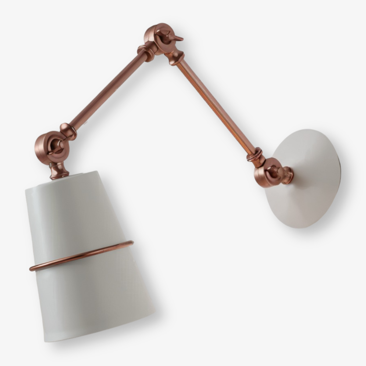 Elegant Justerbar LED-væglampe med Lang Arm til Moderne Rum Væglamper Tech Butik Hvid og rosaguld