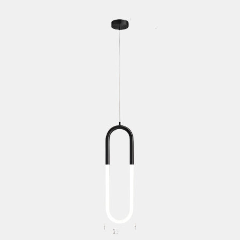 Elegant Justerbar LED Pendel til Moderne Indendørs Belysning Hængelamper Tech Butik Sort-1 hoved Kold hvid