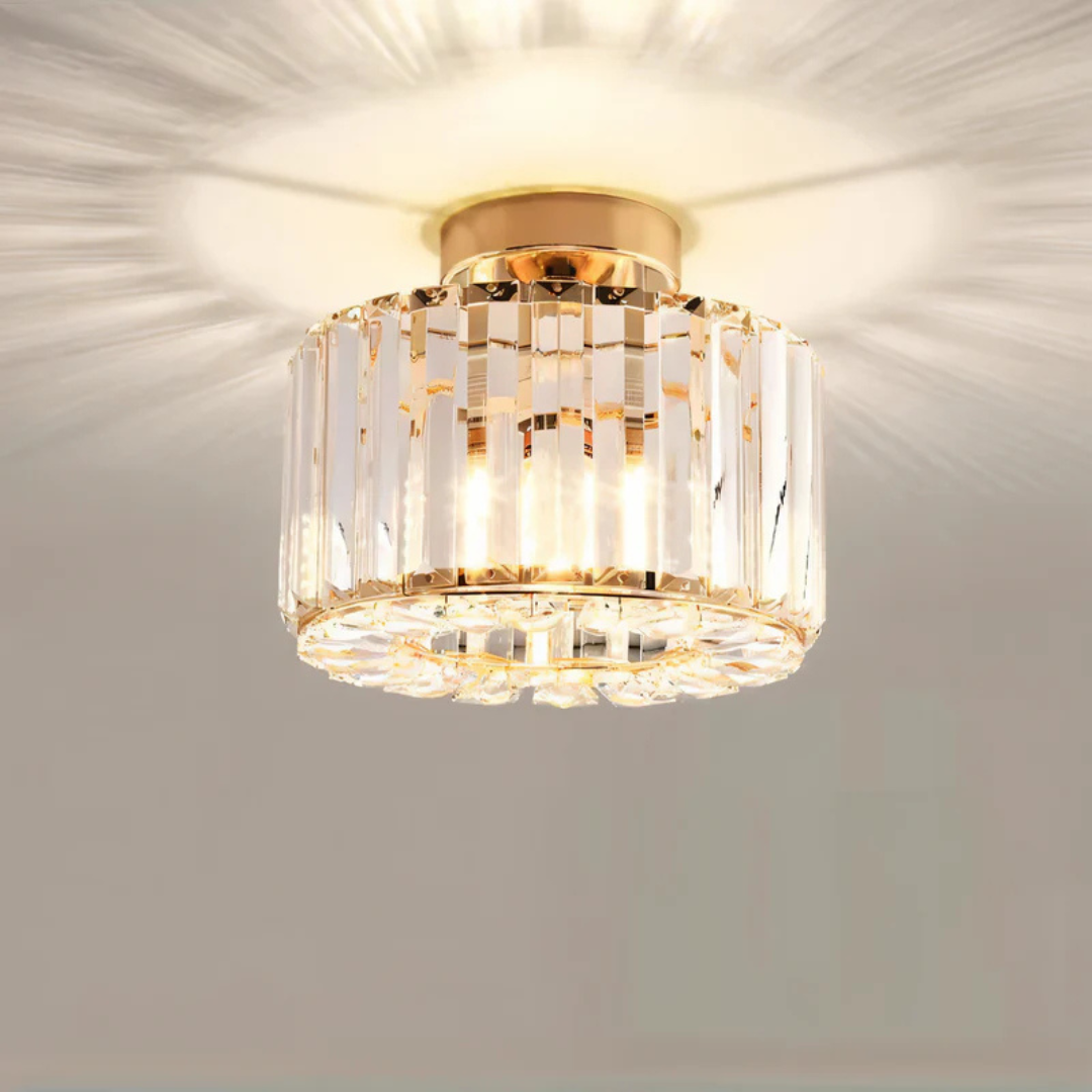 Luksuriøs Krystal Loftlampe til Elegant Hjemmebelysning Loftslampe Tech Butik Guld