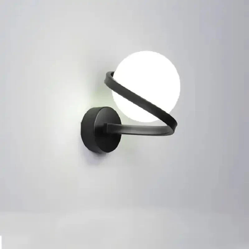 Elegant LED-væglampe med dekorativ kugle til indendørs stil Væglamper Tech Butik