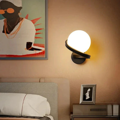 Elegant LED-væglampe med dekorativ kugle til indendørs stil Væglamper Tech Butik