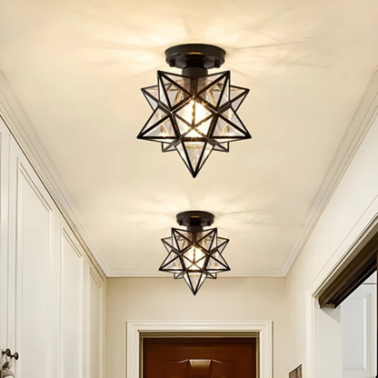 Elegant LED Plafondlampe med Stjernerneffekt Pendellampe Tech Butik Sort B