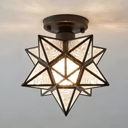 Elegant LED Plafondlampe med Stjernerneffekt Pendellampe Tech Butik Sort A