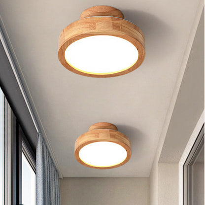 Loftlampe i Træ med LED – Flush Mount Design Belysning Tech Butik