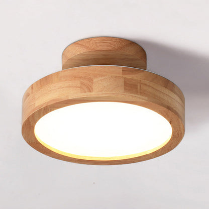 Loftlampe i Træ med LED – Flush Mount Design Belysning Tech Butik