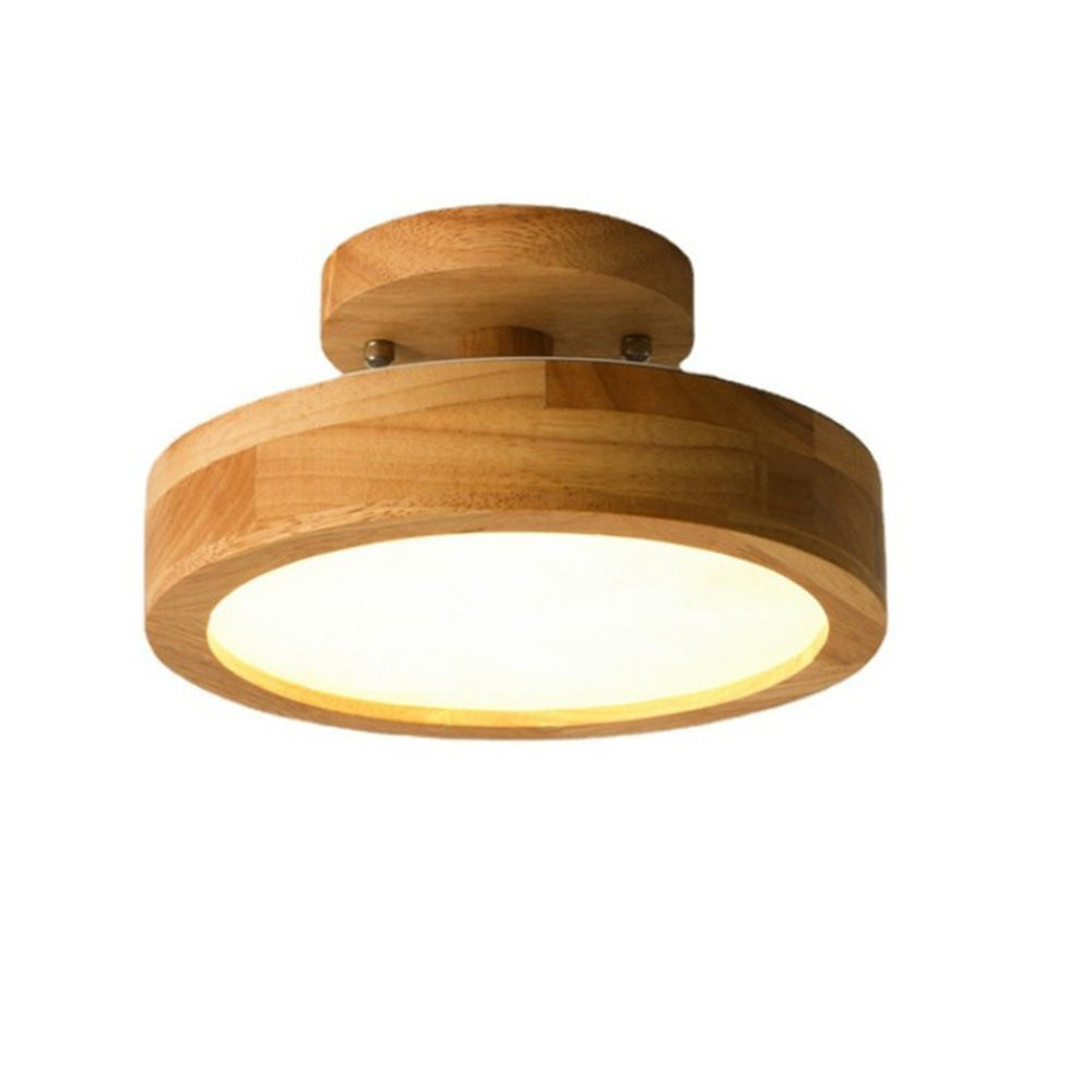 Loftlampe i Træ med LED – Flush Mount Design Belysning Tech Butik