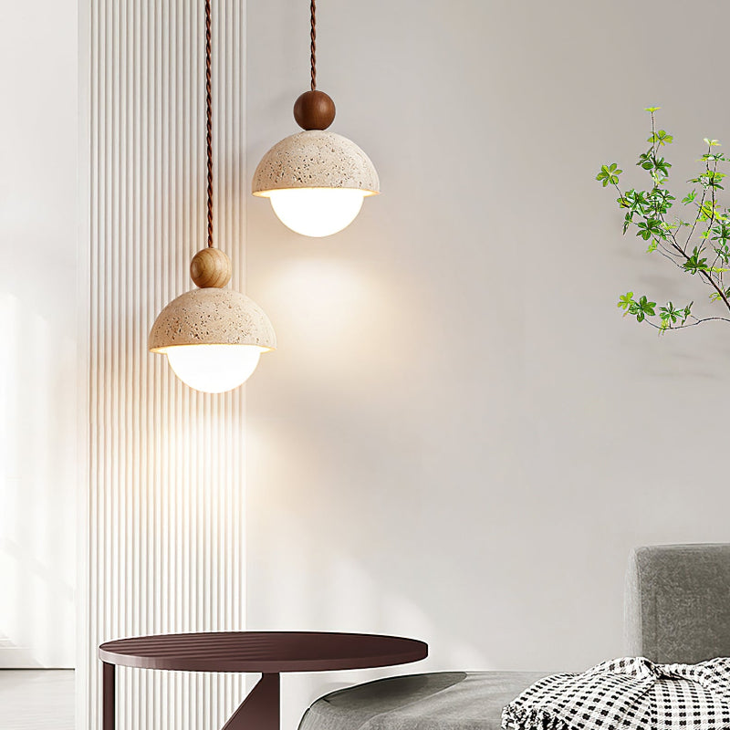Elegant Loftpendel med Træ- og Glasdetaljer Pendellampe Tech Butik