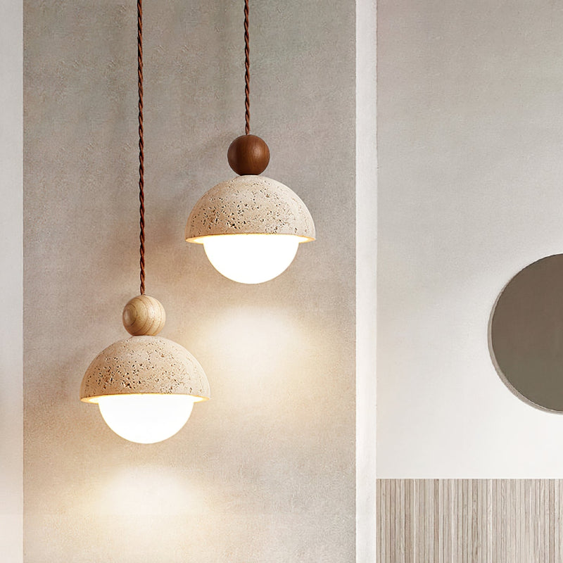 Elegant Loftpendel med Træ- og Glasdetaljer Pendellampe Tech Butik