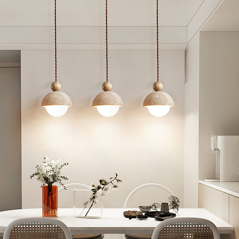 Elegant Loftpendel med Træ- og Glasdetaljer Pendellampe Tech Butik