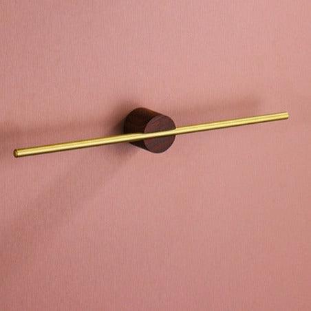 Elegant Metal Håndklædeholder Til Væg - Moderne Design Til Badeværelse Håndklædestativ i metal Tech Butik Lang Træ - Guld