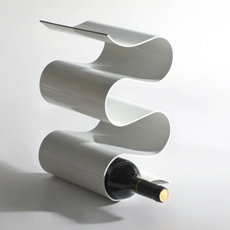 Elegant Metal Bordvinreol – Stilfuld Vinpræsentation til Hjem eller Bar Vinkølere Tech Butik Glansende hvid