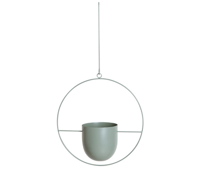Elegant Minimalistisk Vægplantholder i Jern til Indendørs Dekoration Vægplantehænger Tech Butik Mintgrøn Cirkel