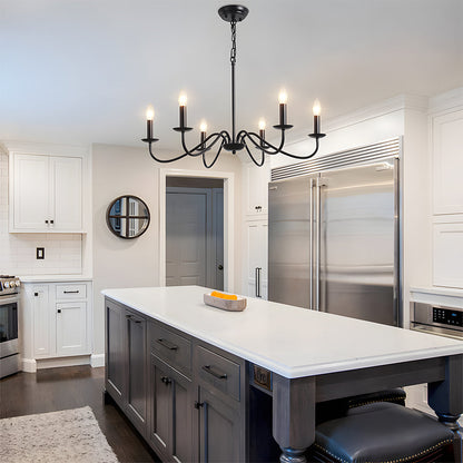 Klassisk Lysestage-lysekrone – Moderne Jern Pendellampe Kronleuchtere Tech Butik