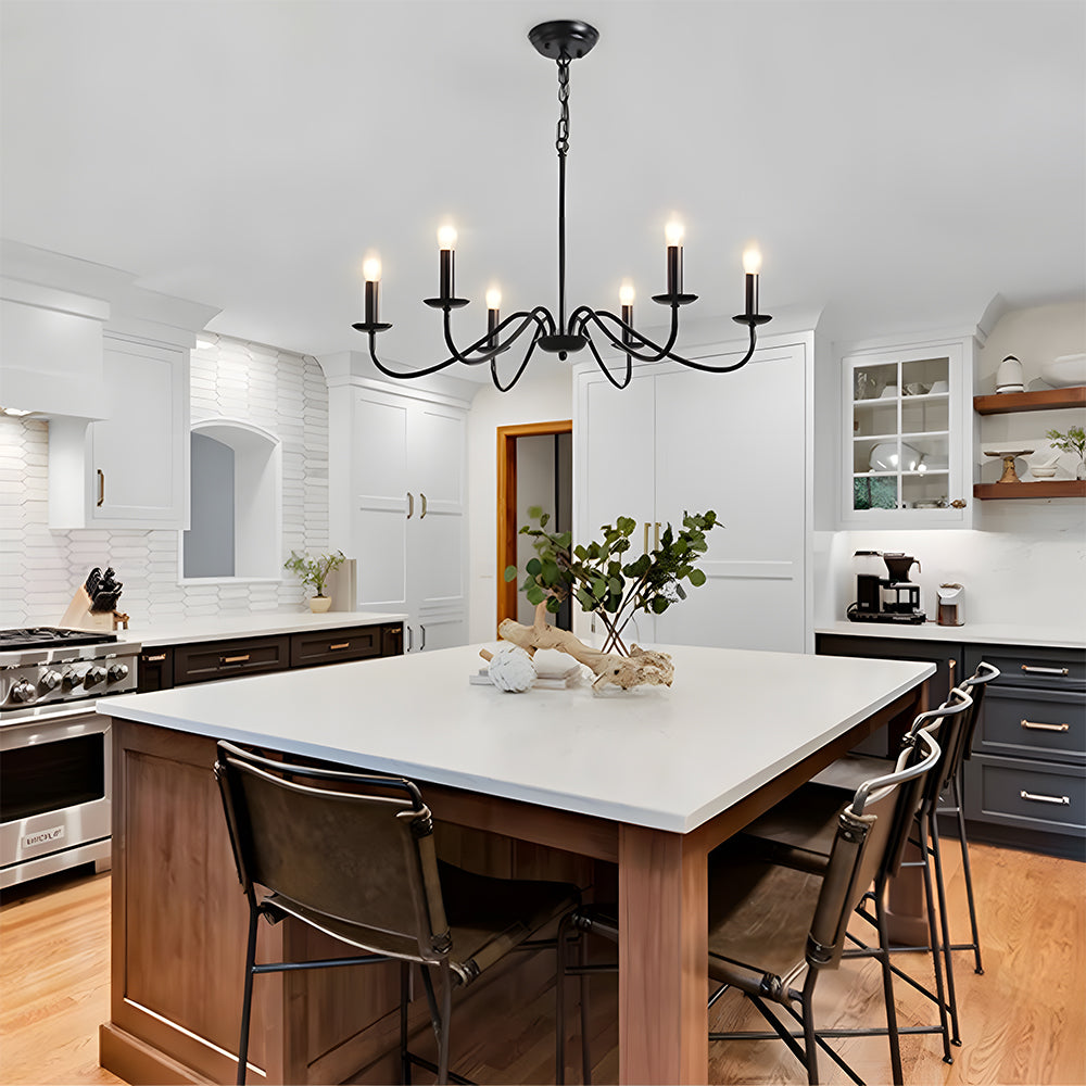 Klassisk Lysestage-lysekrone – Moderne Jern Pendellampe Kronleuchtere Tech Butik