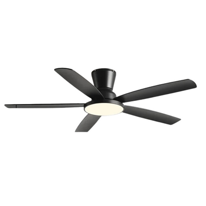AeroLuxe Loftventilator med 5 Blade, LED-lys & Fjernbetjening – Stille Elegance til Moderne Hjem Loftventilatorer Tech Butik Sort 108cm