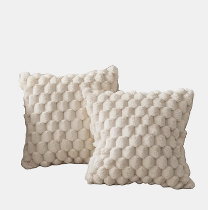 Elegant Pude med Blød Tekstur – Pyntepude til Stue og Soveværelse Dekorative puder Tech Butik Hvid-Beige