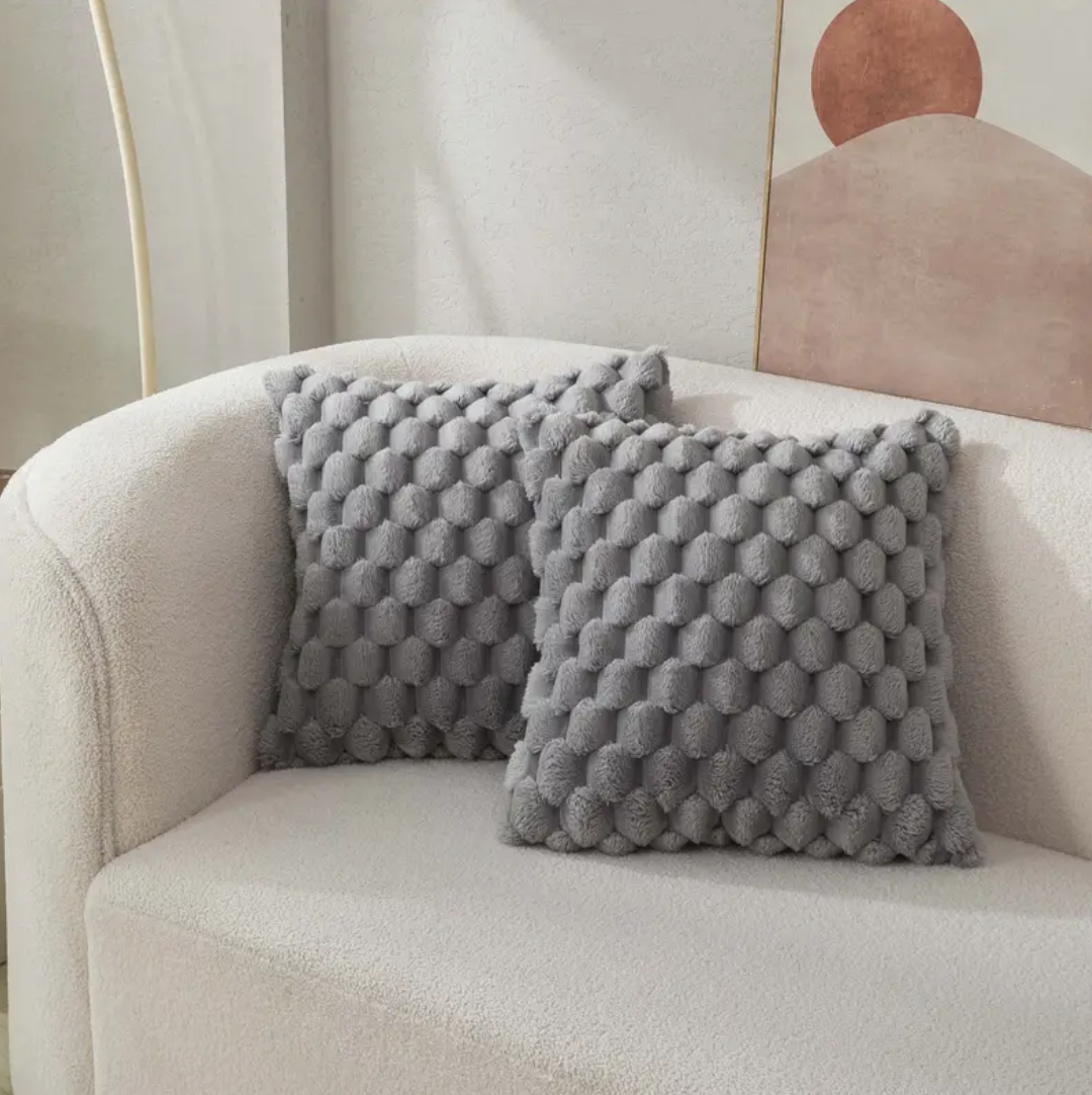 Elegant Pude med Blød Tekstur – Pyntepude til Stue og Soveværelse Dekorative puder Tech Butik Grå
