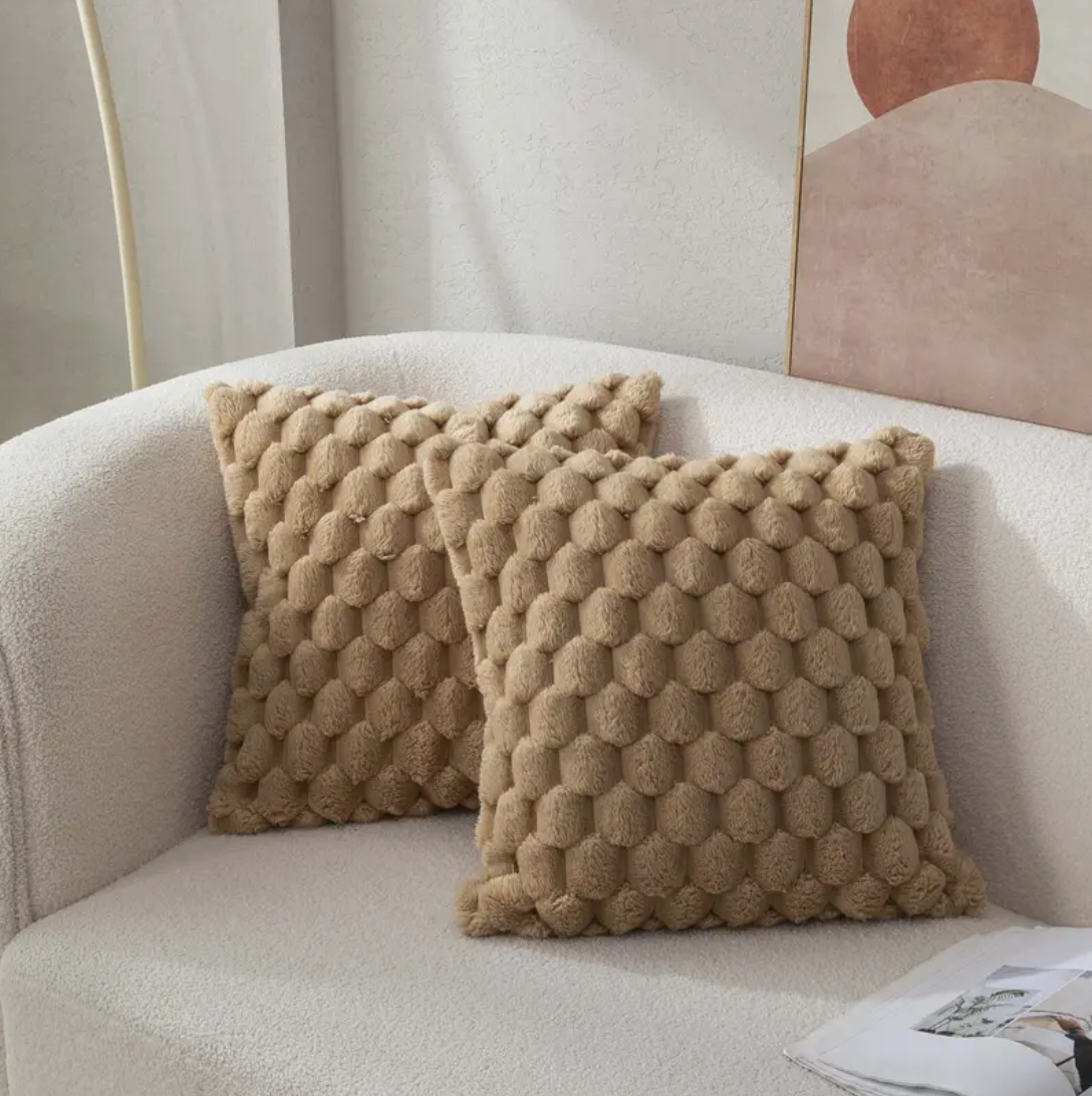 Elegant Pude med Blød Tekstur – Pyntepude til Stue og Soveværelse Dekorative puder Tech Butik Brun