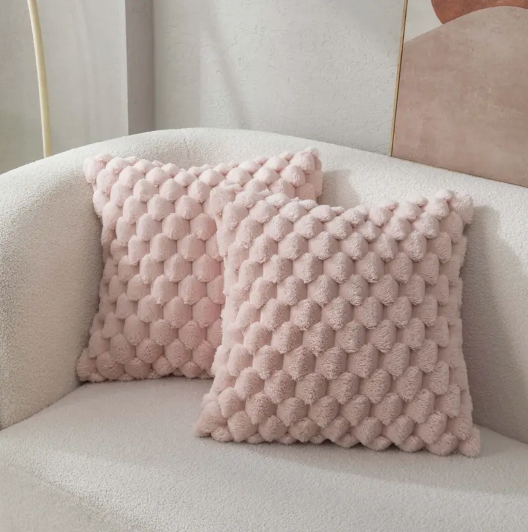 Elegant Pude med Blød Tekstur – Pyntepude til Stue og Soveværelse Dekorative puder Tech Butik Rosa