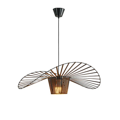 Elegant Sort Hat Pendellampe – Tidløs Belysning til Dit Hjem Pendellampe Tech Butik Brun Trefarvet dæmpbar 60cm