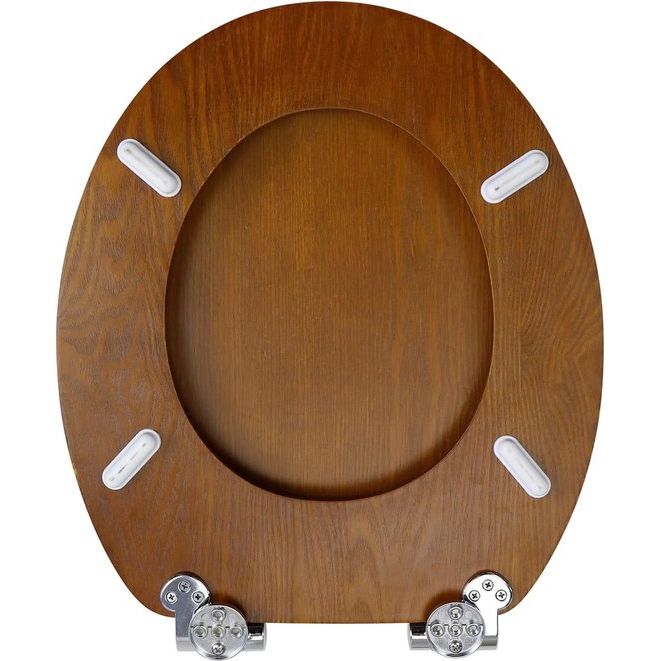 Elegant Toiletbril I Naturligt Træ Med Softclose-Funktion, Oval Design Toiletsæde Tech Butik