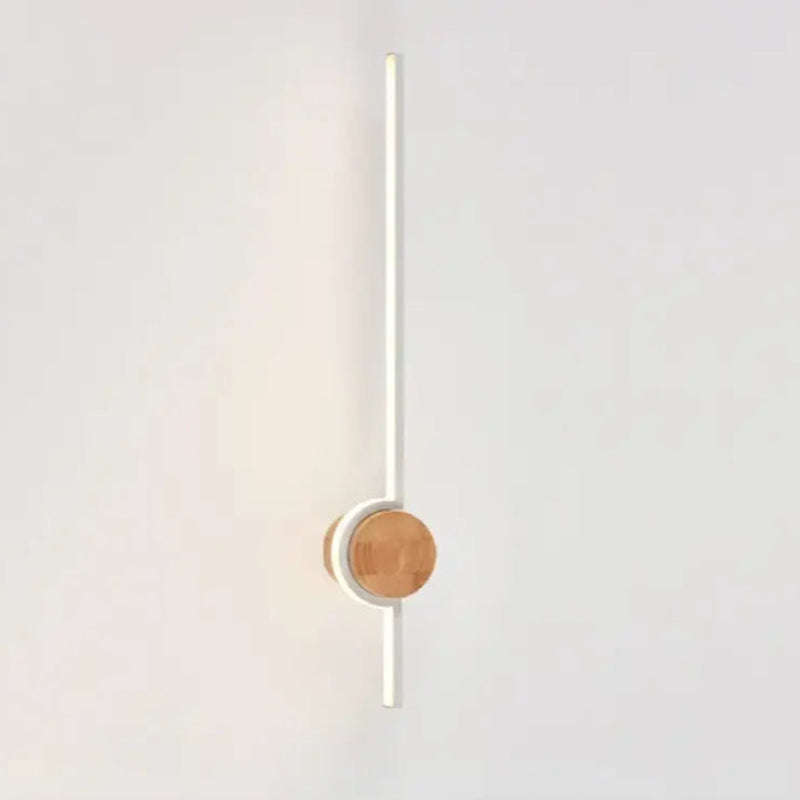 Elegant Trævægslampe til Moderne Indretning Væglamper Tech Butik Venstre-62cm Varmt lys
