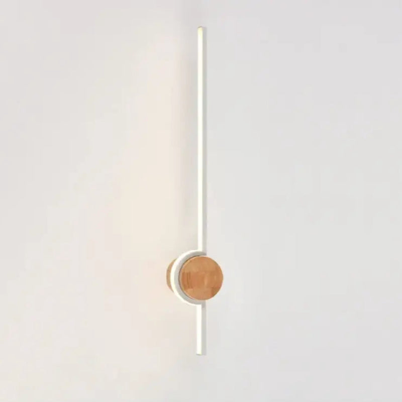 Elegant Trævægslampe til Moderne Indretning Væglamper Tech Butik Venstre-77cm Varmt lys
