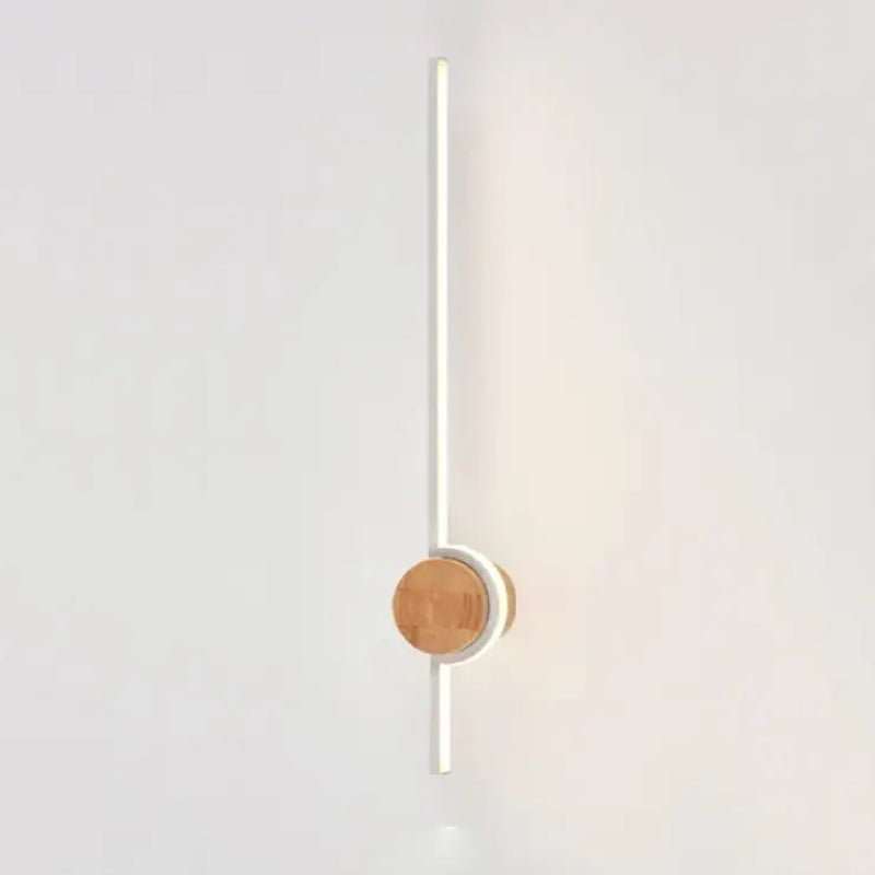 Elegant Trævægslampe til Moderne Indretning Væglamper Tech Butik Højre-42cm Varmt lys