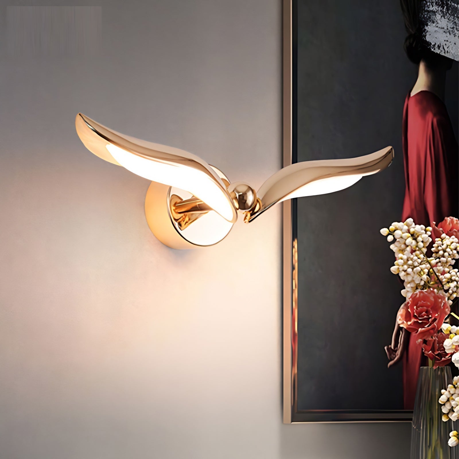 Elegant Væglampe med Fugleinspireret Design Lamp Tech Butik