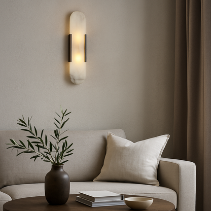 Moderne Marmor Natbordslampe – Elegant Ambient Belysning Væglamper Tech Butik