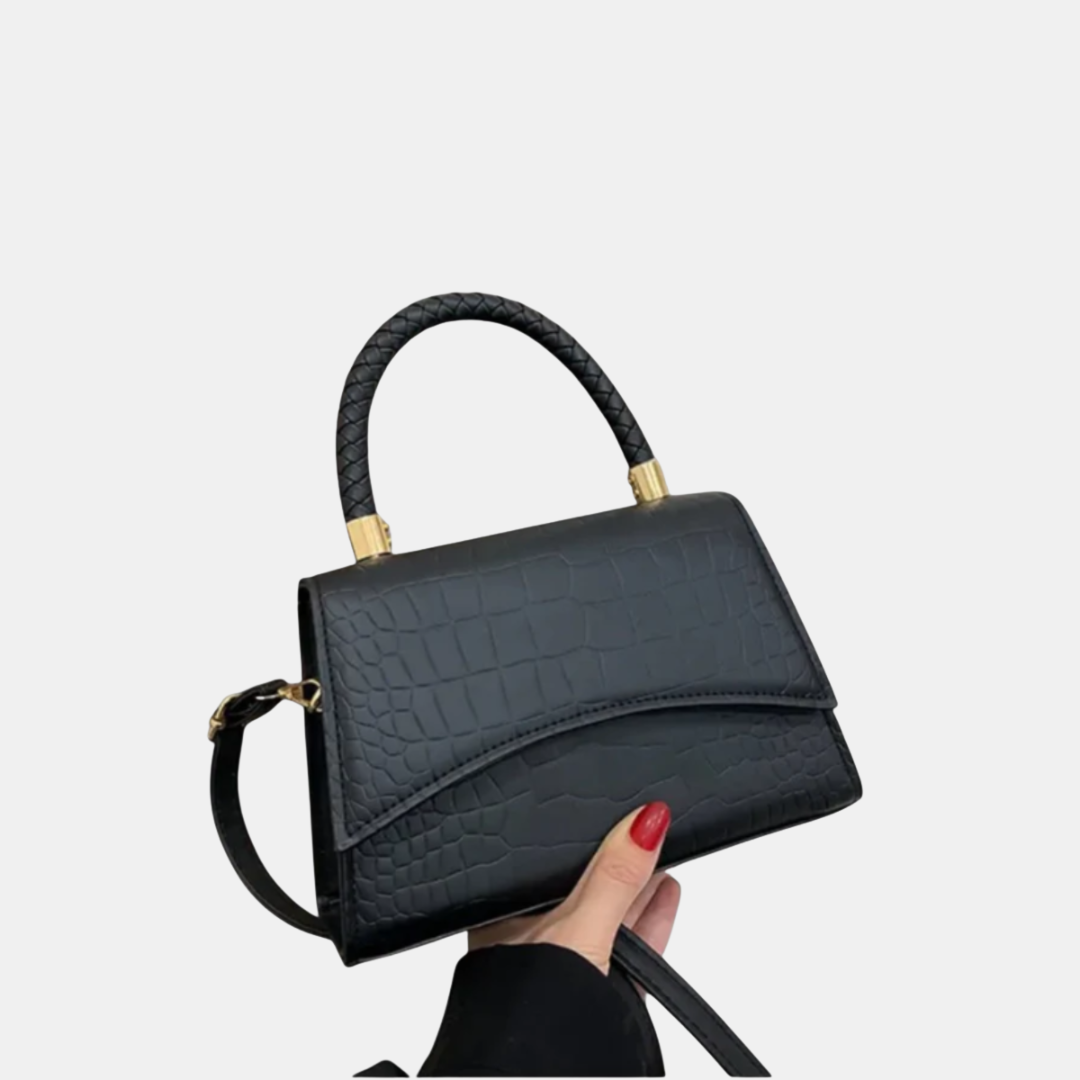 Elegant håndtaske med praktisk top-hank Håndtasker Tech Butik Sort