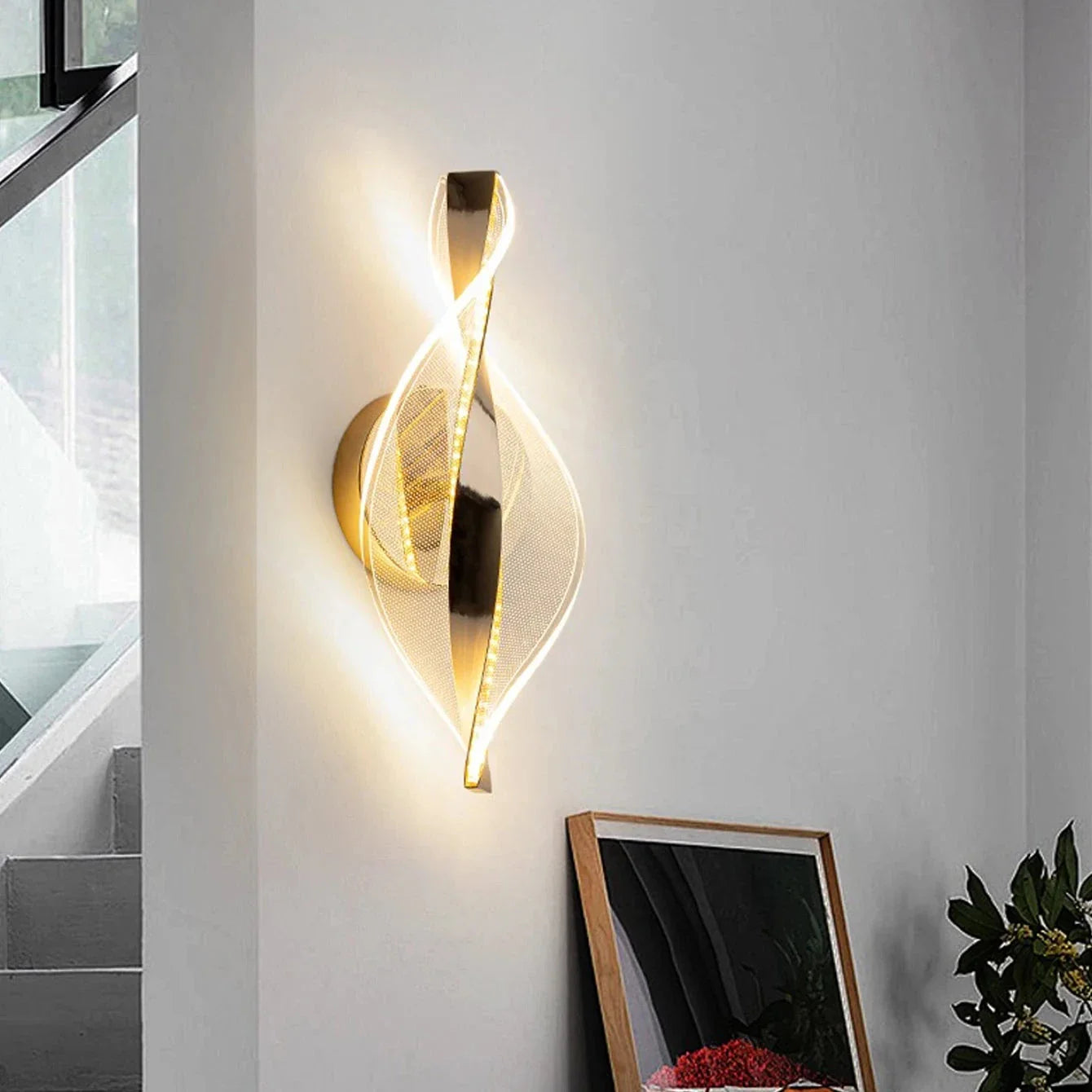 Elegant moderne LED-væglampe Væglamper Tech Butik Gyldent gitter