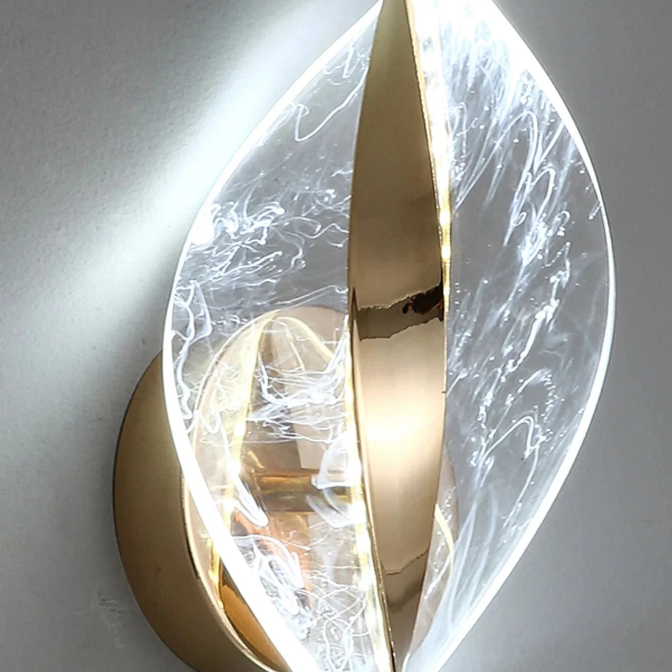 Elegant moderne LED-væglampe Væglamper Tech Butik Gyldent snefnug