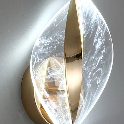 Elegant moderne LED-væglampe Væglamper Tech Butik Gyldent snefnug