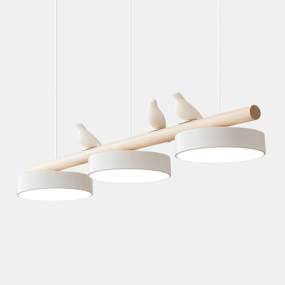 Elegant og Kunstnerisk Fuglependellampe Hængelampe Tech Butik Hvid & L 79.8 cm x H 8.4 cm Hvid Ledning Varmt Lys
