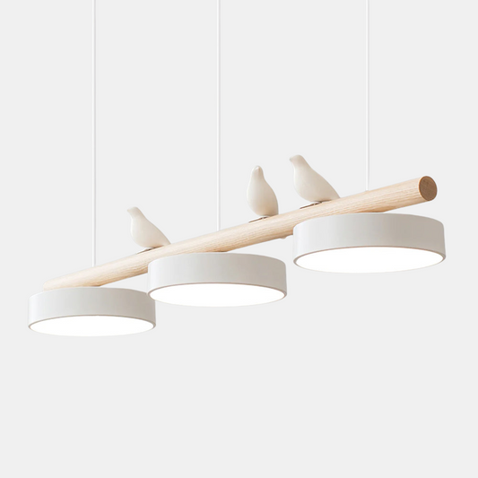 Elegant og Kunstnerisk Fuglependellampe Hængelampe Tech Butik Hvid & L 79.8 cm x H 8.4 cm Hvid Ledning Varmt Lys