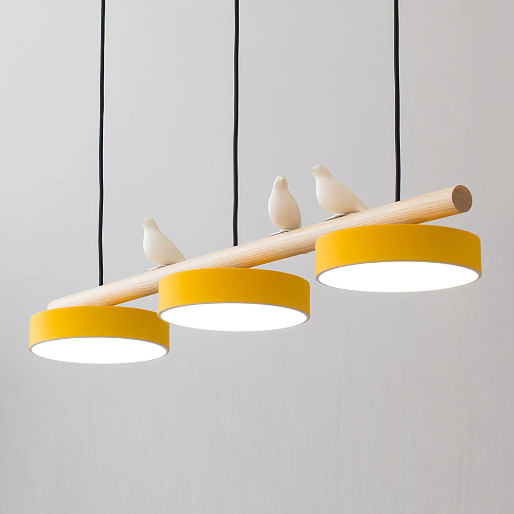Elegant og Kunstnerisk Fuglependellampe Hængelampe Tech Butik Gul & L 79.8 cm x H 8.4 cm Sort Ledning Varmt Lys