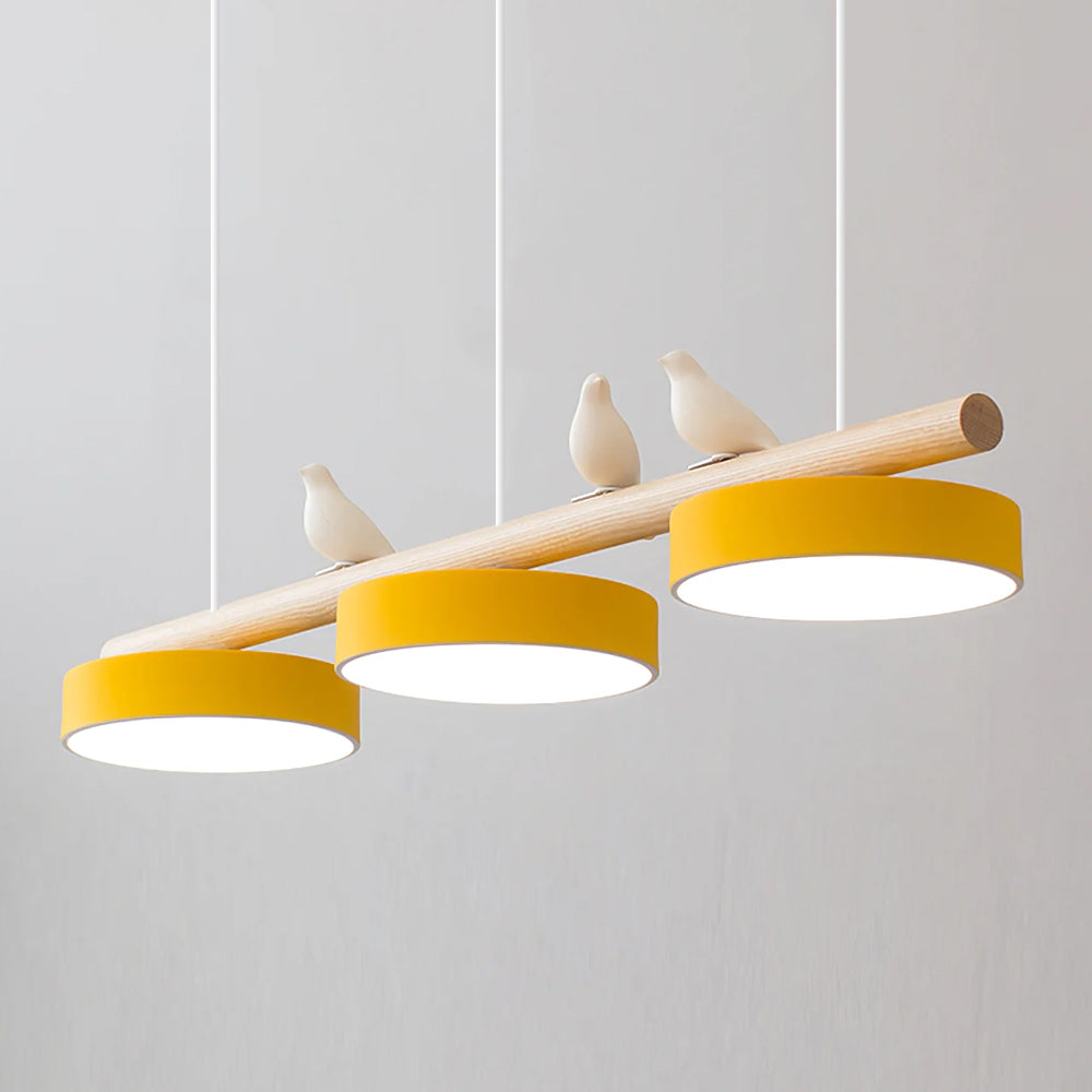 Elegant og Kunstnerisk Fuglependellampe Hængelampe Tech Butik Gul & L 79.8 cm x H 8.4 cm Hvid Ledning Varmt Lys