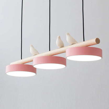 Elegant og Kunstnerisk Fuglependellampe Hængelampe Tech Butik Pink & L 79.8 cm x H 8.4 cm Sort Ledning Varmt Lys