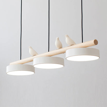 Elegant og Kunstnerisk Fuglependellampe Hængelampe Tech Butik Hvid & L 79.8 cm x H 8.4 cm Sort Ledning Varmt Lys