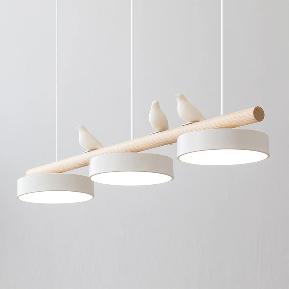 Elegant og Kunstnerisk Fuglependellampe Hængelampe Tech Butik Hvid & L 79.8 cm x H 8.4 cm Hvid Ledning Koldt Lys