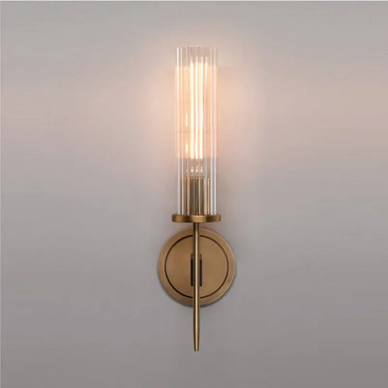 Elegant rillet glas væglampe Lamp Tech Butik