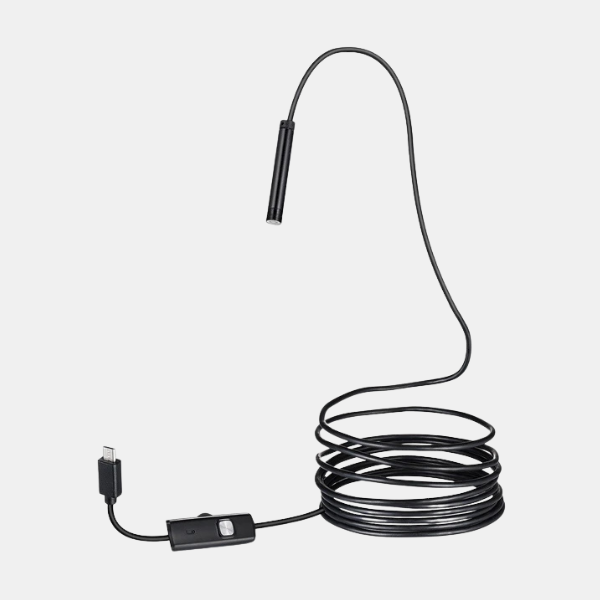 Endoskop inspektionskamera HD opløsning WiFi forbindelse & vandtæt 2m kabel med LED lys Actionkameraer Tech Butik