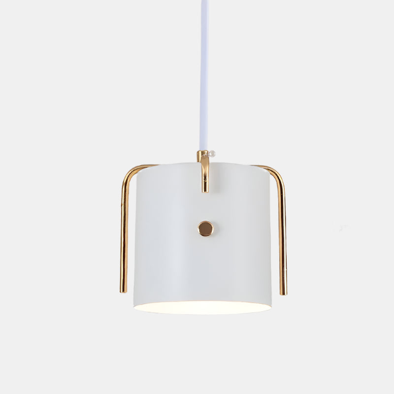 Enkel LED Pendellampe med Farverigt Design Hængelamper Tech Butik Hvid ét hoved